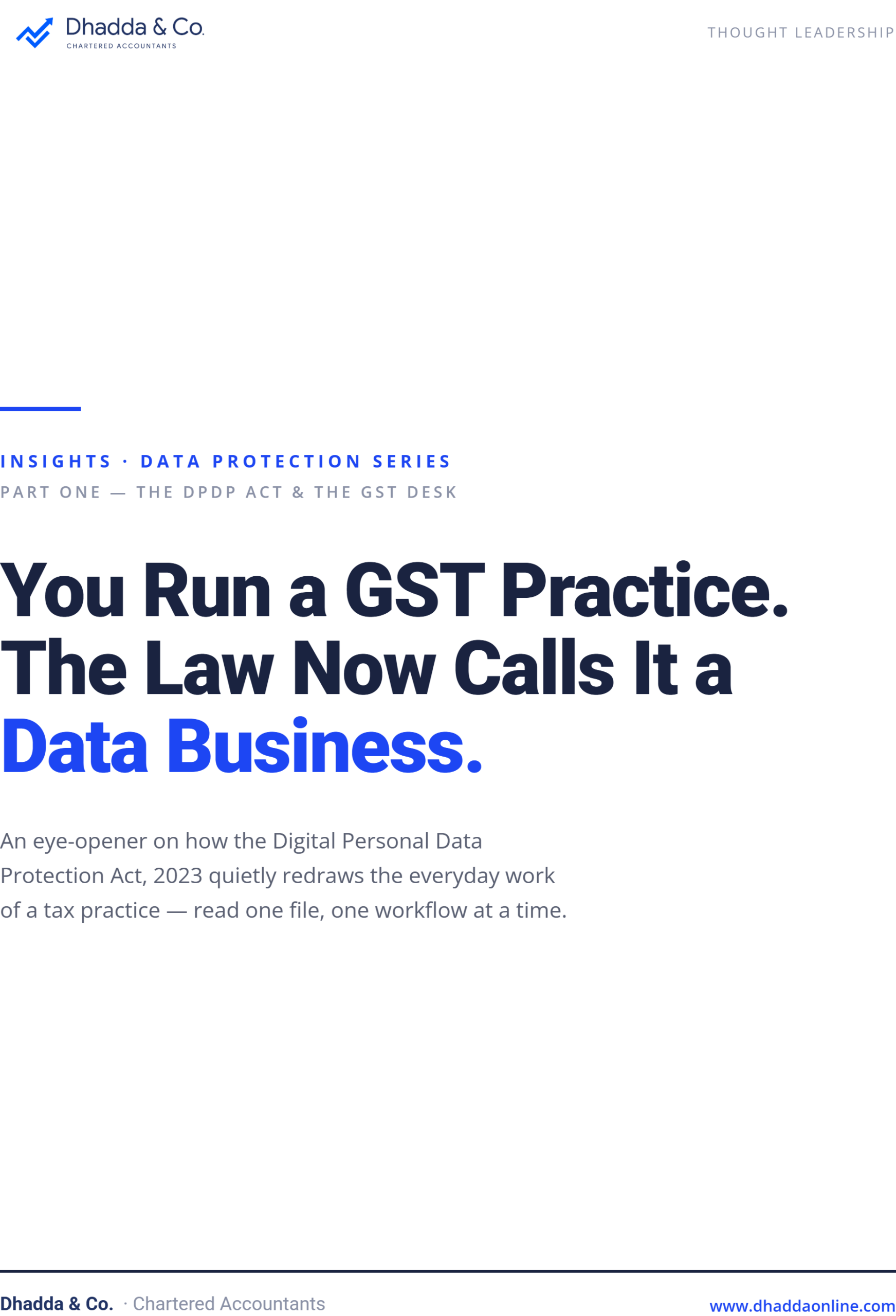Read more about the article DPDP Act & GST Desk- Part 1 (Insights)